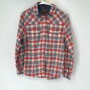 Jachs girlfriend bea snap down flannel women’s small